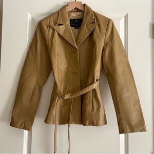 Oscar Piel Women’s Belted Leather Jacket